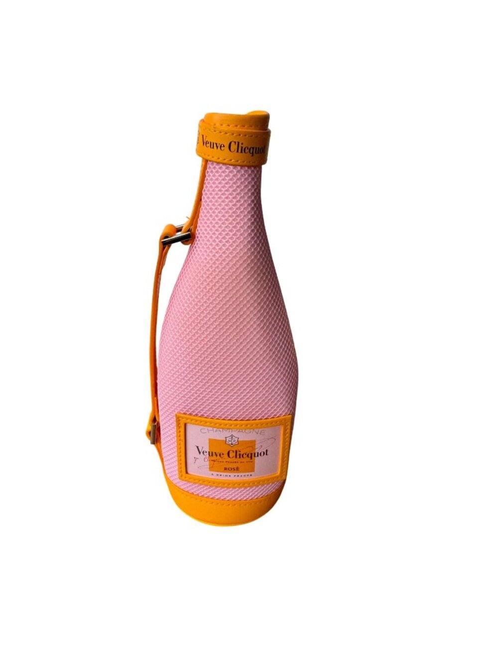 VEUVE CLICQUOT Pink Champagne Bottle Ice Jacket Orange Insulated Bottle Bag NEW